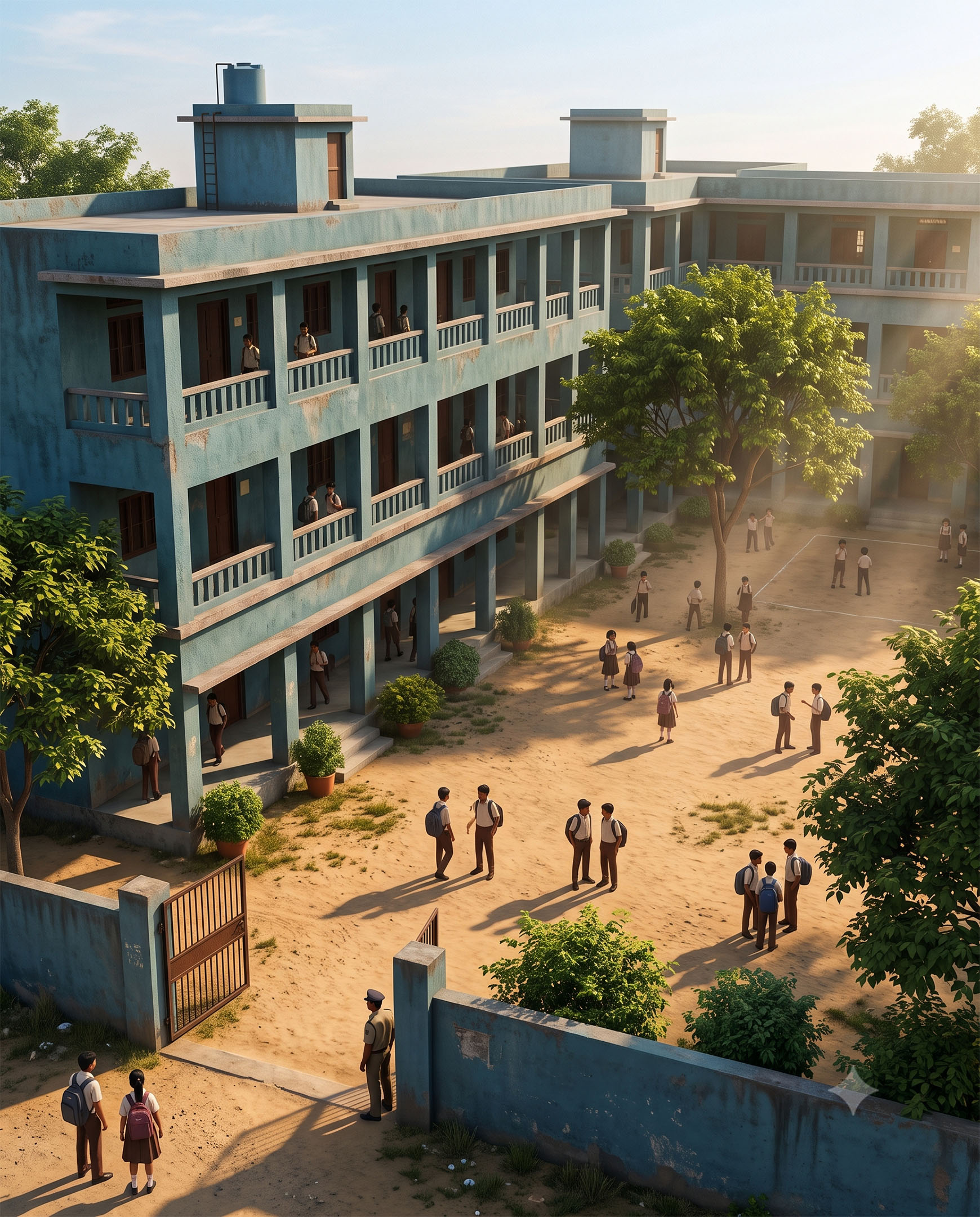 Aerial view of the School to Salary campus
